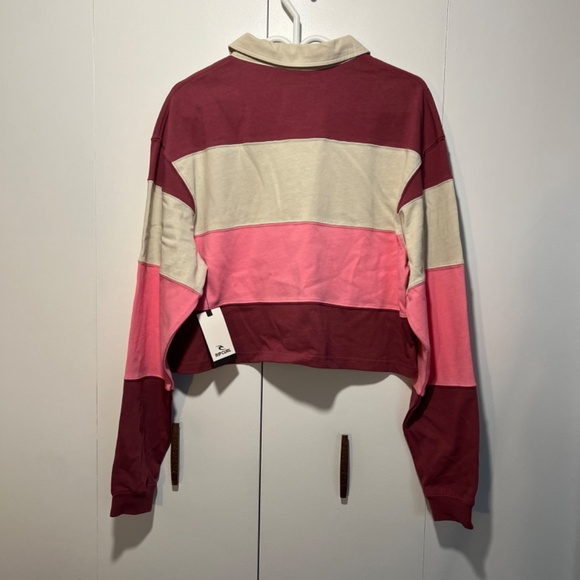 Rip Curl NWT - Cropped Rugby Top - Pink - S - Picture 2 of 3